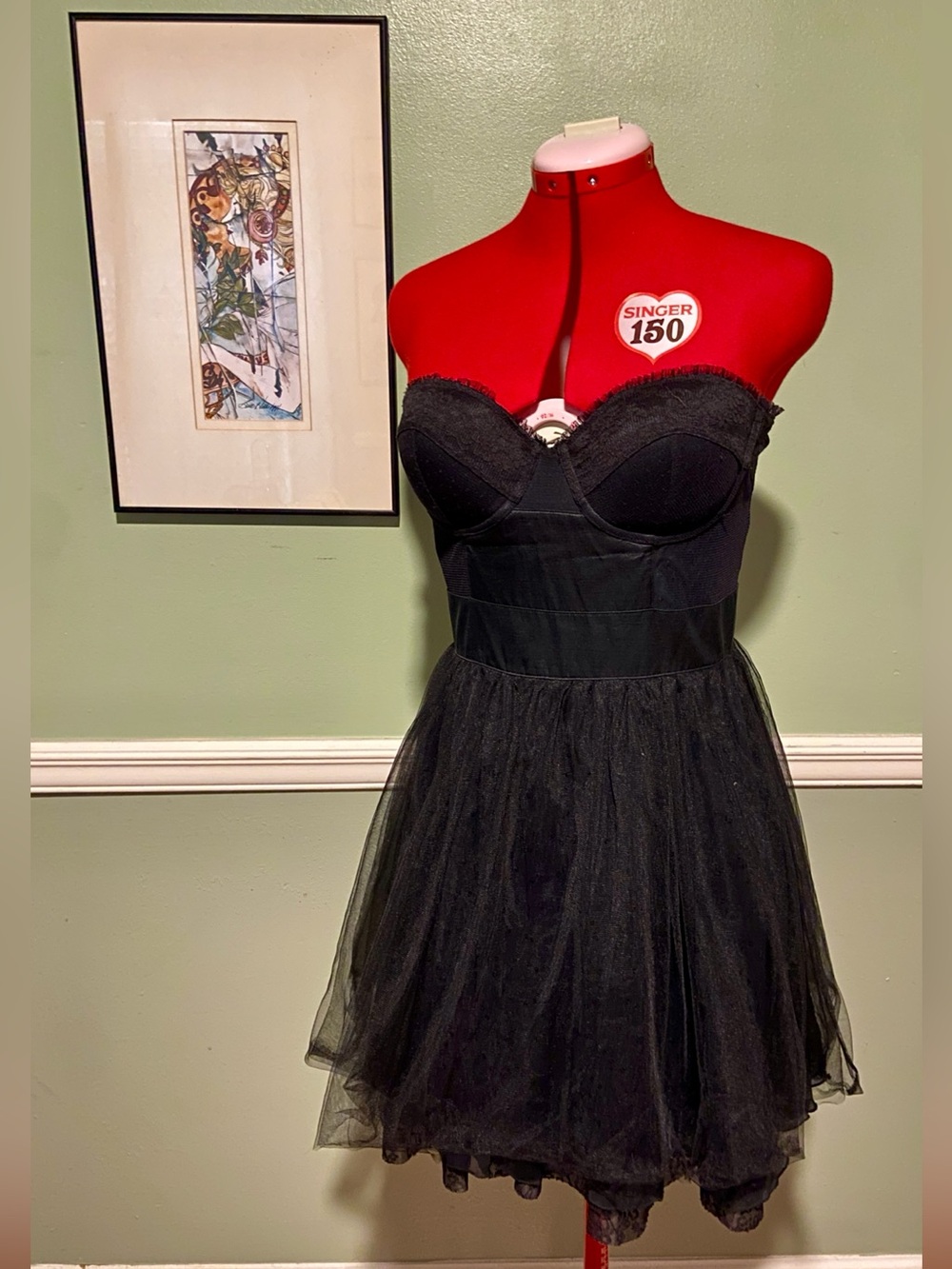 Y2K PINK Bustier Tutu Little Black Dress
